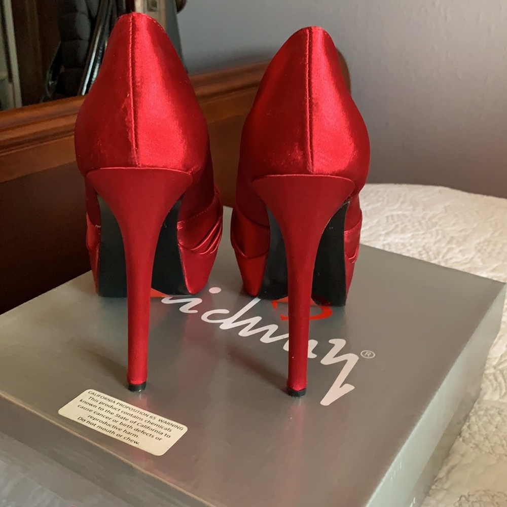 Red Platform Heels - Picture 2 of 3